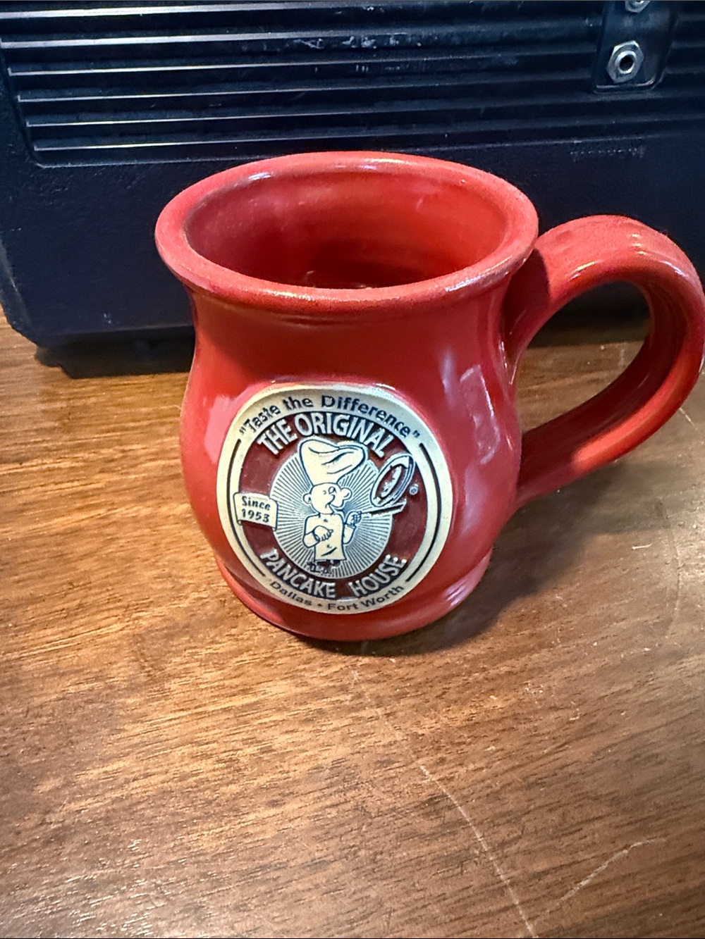 The original Pancake House Red Ceramic Mug
